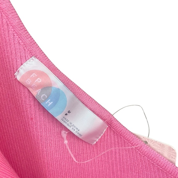 Free People Beach Pink One Shoulder Knit Jumpsuit Women’s Size Small NWT - Picture 4 of 6